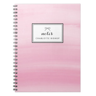 Carnet Chic rose Aquarelle Laver moderne