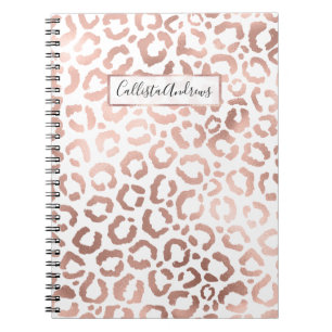 Carnet Chic Rose Gold Leopard Cheetah Poster de animal