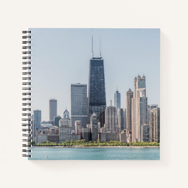 Carnet Chicago Skyline Avec Le Lac Michigan (Devant)
