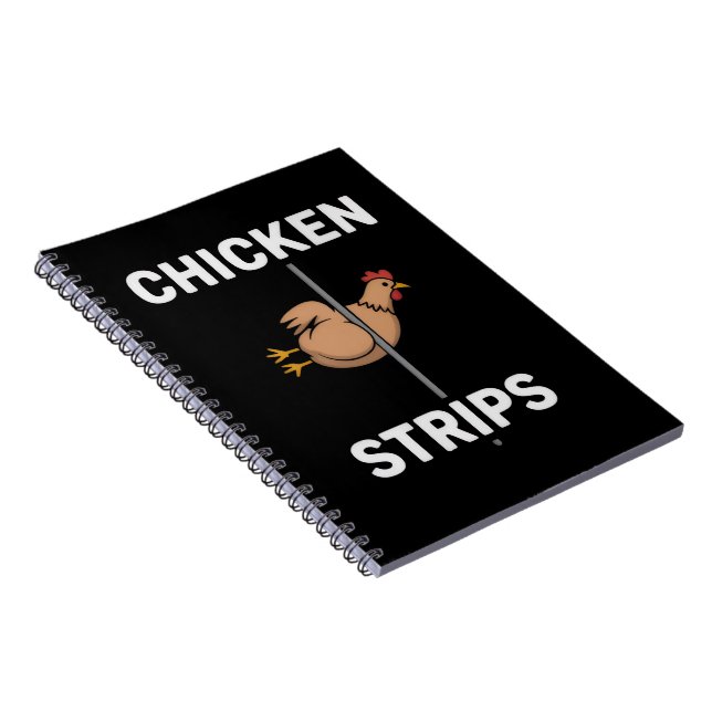 Carnet Chicken Strips Pun Funny Jokes Sarcastic Life  (Côté Droit)