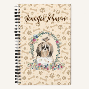 Carnet Chien à cheveux longs Shih Tzu Empreinte de patte