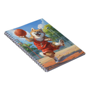 Carnet Chien Akita Jouant au Basket-ball