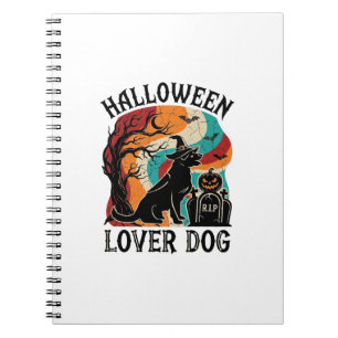 Carnet Chien amateur d'Halloween Chapeau de sorcière Citr