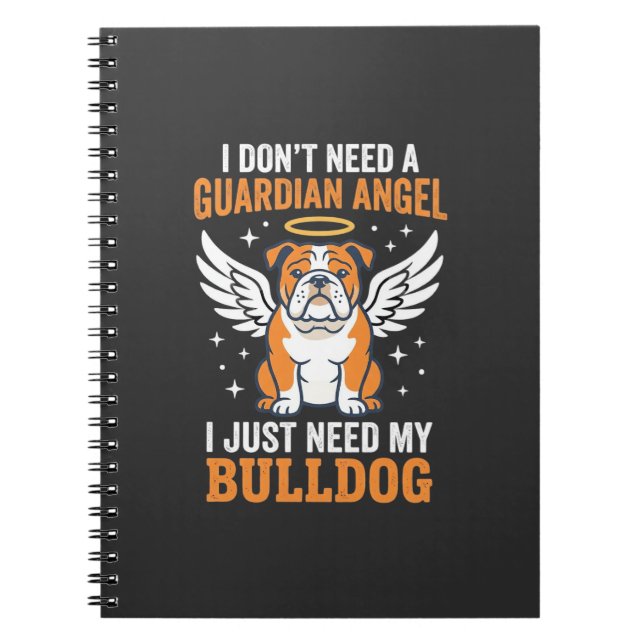 Carnet Chien ange gardien Bouledogue (Devant)