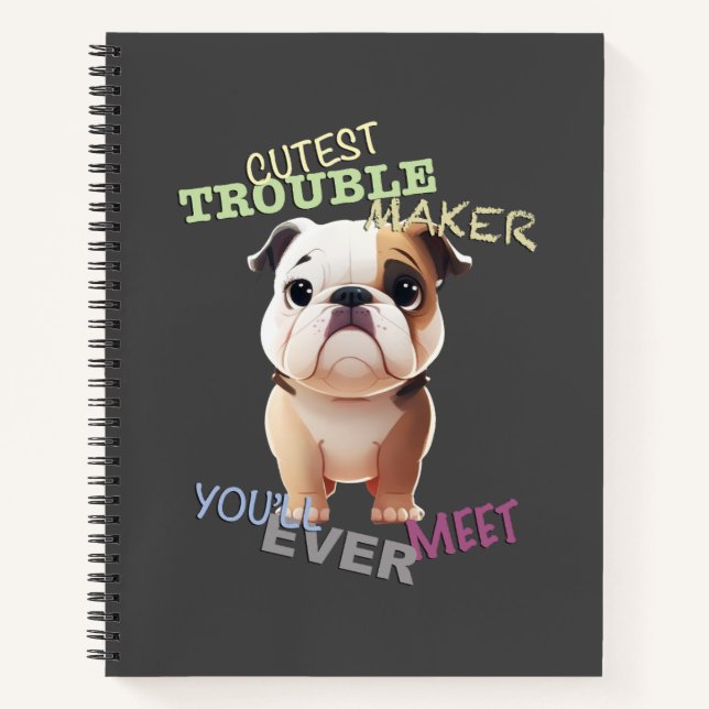 Carnet Chien animal de compagnie le plus difficile à tail (Devant)