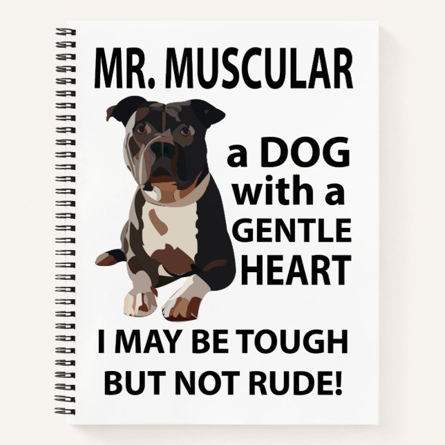 Carnet Chien Animal de compagnie Pitbull (Devant)