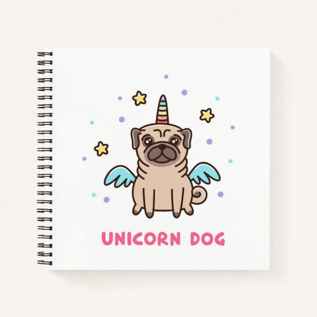 Carnet Chien arc-en-ciel de Unicorne (Devant)