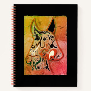 Carnet Chien coloré : Un esprit courageux conquérera le m