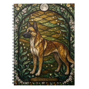 Carnet Chien Cottage Crépuscule Illumina Verre Cathédrale