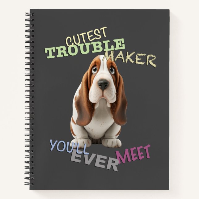 Carnet Chien Cuttest Trouble Maker Cute Adorable Funny (Devant)