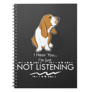 Carnet Chien de Basset Hound - entendez que vous je