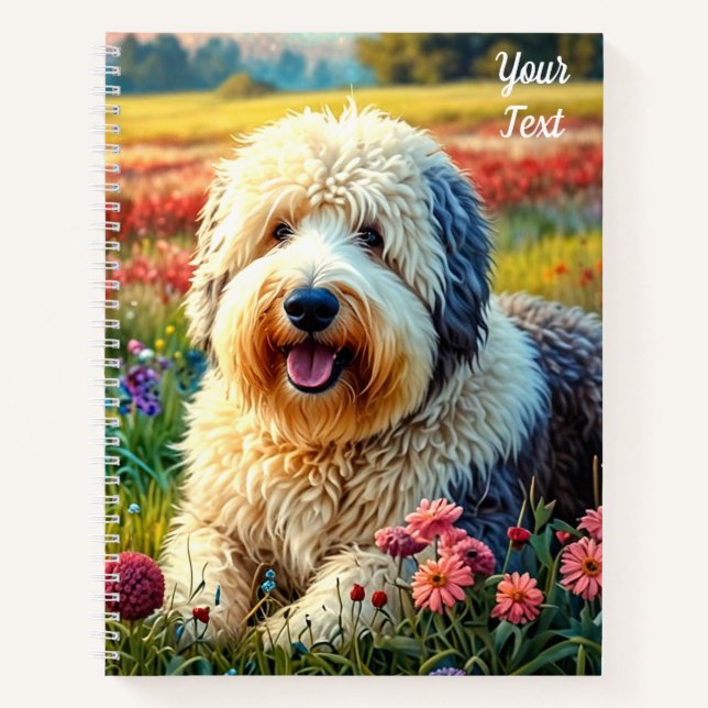 Carnet Chien de berger anglais ancien (Devant)