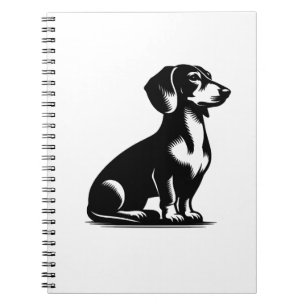 Carnet Chien de chasse classique Dessin vintage de dachsh