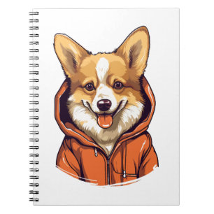 Carnet Chien de Corgi drôle portant le Sweat - shirt à ca