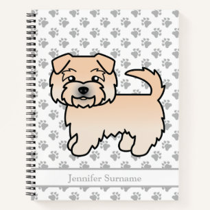 Carnet Chien de dessin animé Wheaten Norfolk Terrier & Te