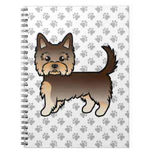 Carnet Chien de dessin animé Yorkshire Terrier au chocola