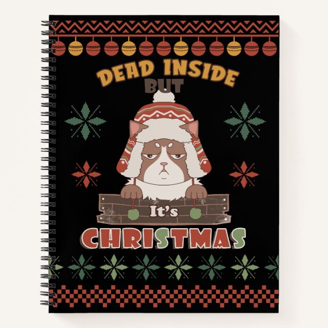 Carnet Chien de Noël sarcastique - Doux moche inspiré (Devant)