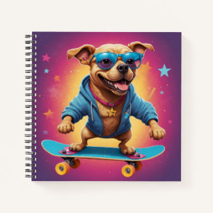Carnet Chien de patinage cool