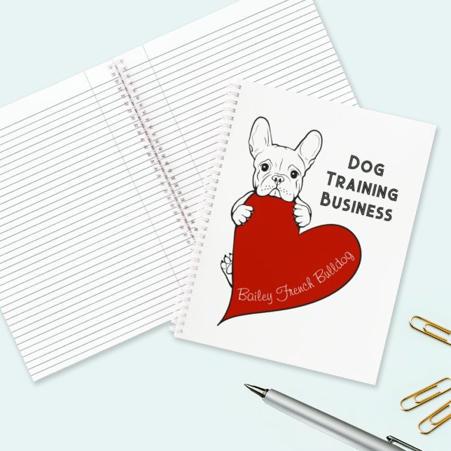 Carnet Chien de taureau français mignon personnalisé avec (Créateur téléchargé)