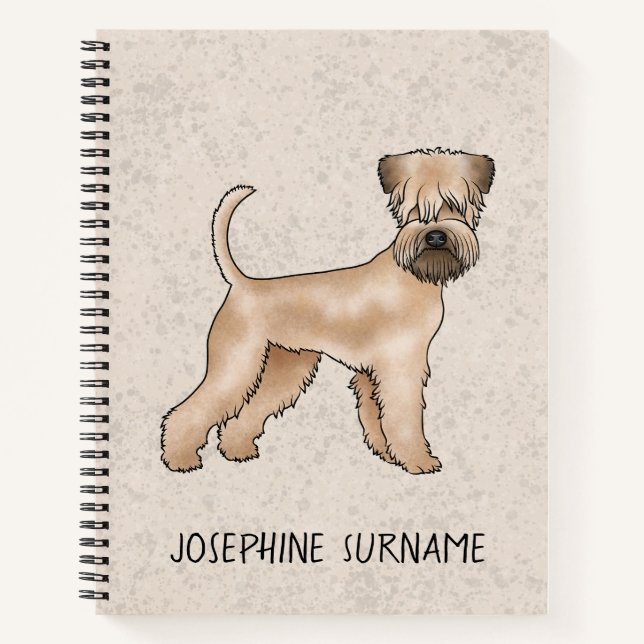 Carnet Chien De Terrier Roulé À Couche Doux Avec Texte Pe (Devant)