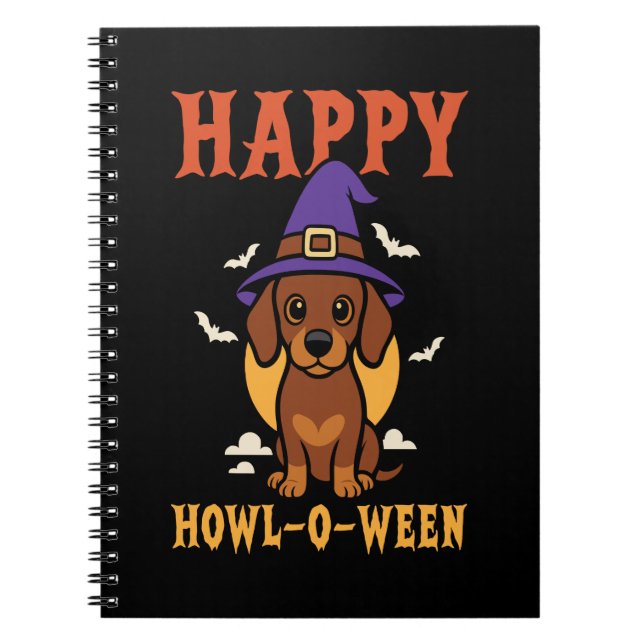 Carnet Chien d'Halloween Dachshund (Devant)