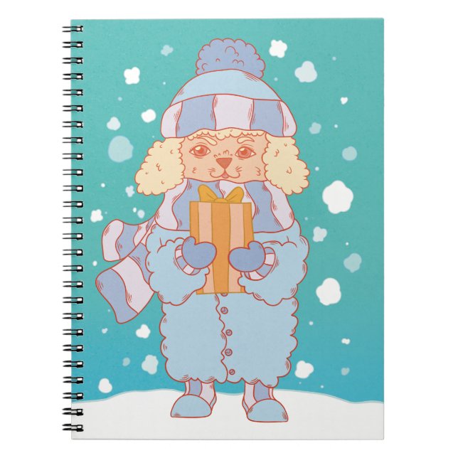 Carnet Chien d'hiver confortable (Devant)