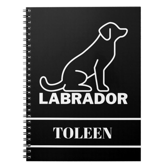 Carnet Chien du Labrador personnalisé (Devant)