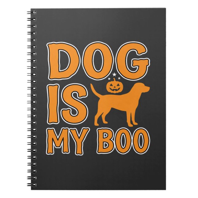 Carnet Chien Est Mon Boo Halloween Chien (Devant)