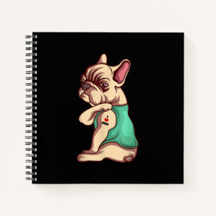 Carnet Chien Français Bulldog I Love Maman Tattoo Lover C