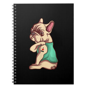 Carnet Chien Français Bulldog I Love Maman Tattoo Lover C