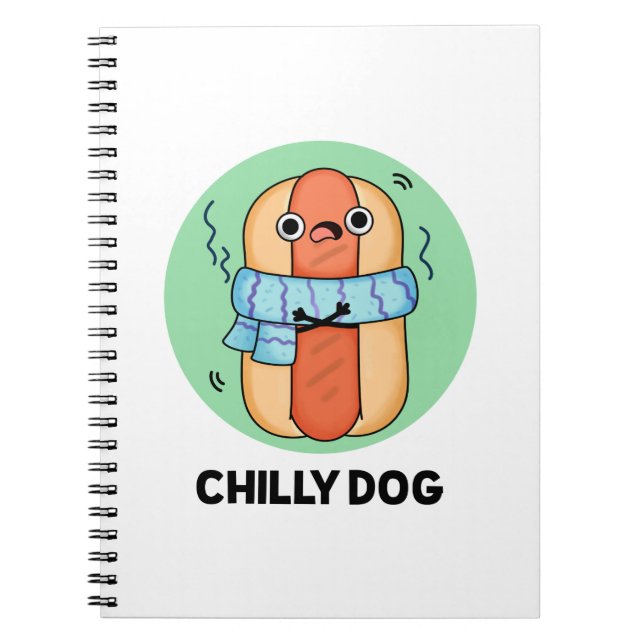 Carnet Chien Froid Blague Chaude sur Hot Dog (Devant)