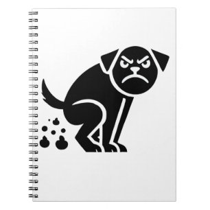 Carnet Chien furieusement drôle qui fait caca