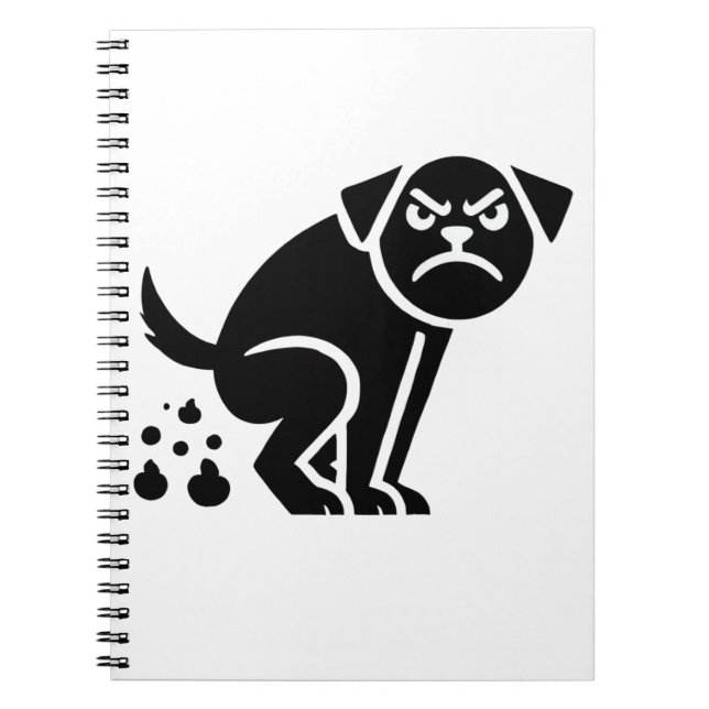 Carnet Chien furieusement drôle qui fait caca (Devant)