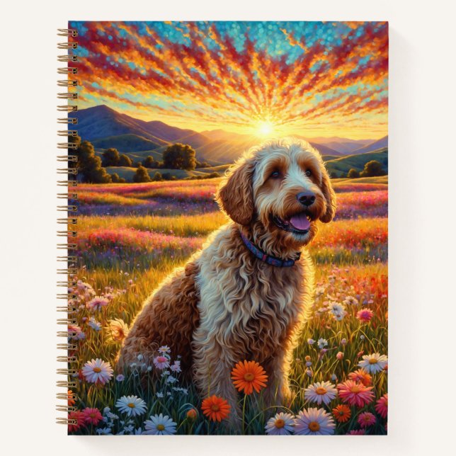 Carnet chien Golden Doodle (Devant)