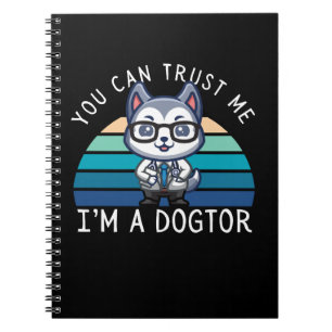 Carnet Chien Husky Kawaii Drôle Docteur