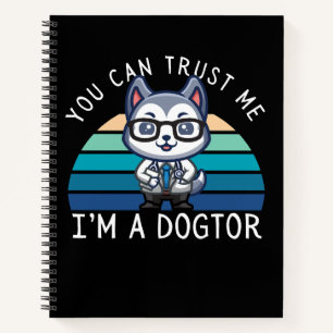 Carnet Chien Husky Kawaii Drôle Docteur