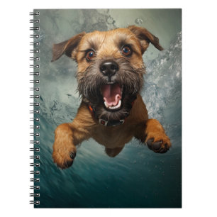 Carnet Chien joueur nageant sous l'eau Design