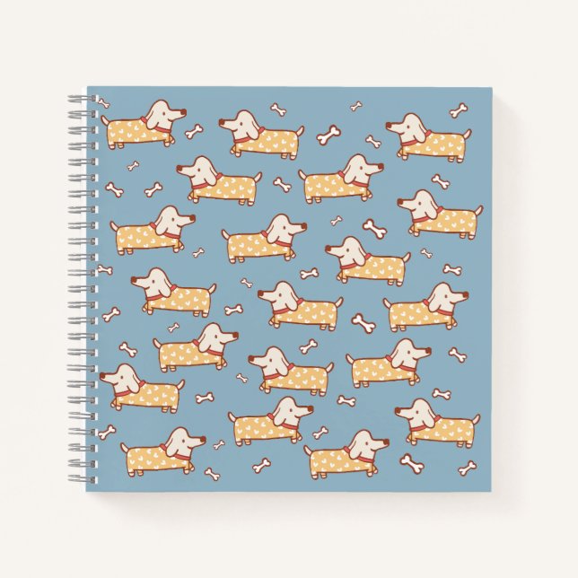 Carnet Chien mignon et Motif sans os (Devant)