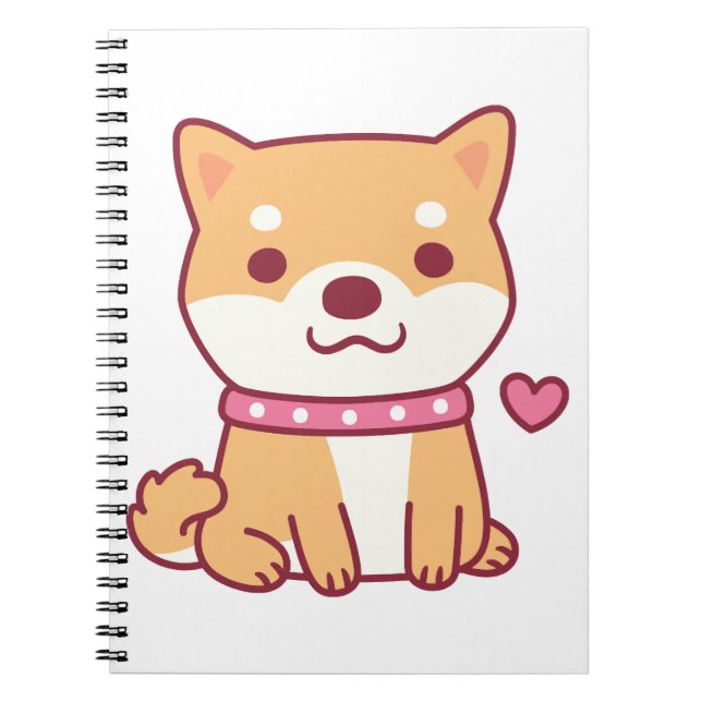 Carnet Chien mignon Shiba Inu (Devant)