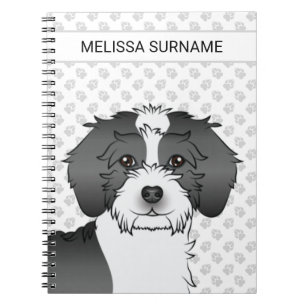 Carnet Chien Mini Goldendoodle Parti-couleur Noir & Texte
