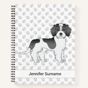 Carnet Chien Mini Goldendoodle Parti-couleur Noir & Texte