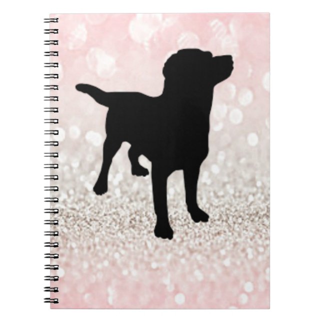Carnet Chien noir étincelant (Devant)