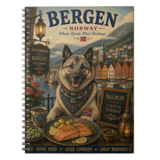 Carnet Chien norvégien de chasse au renne à Bergen Art de