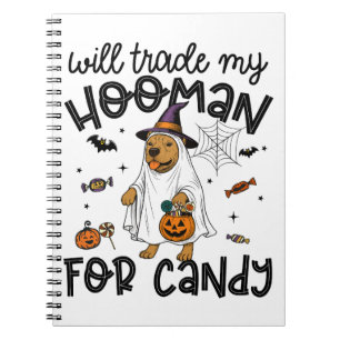 Carnet Chien Pitpull Halloween Fantôme Épouvantable