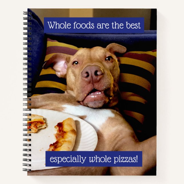 Carnet Chien Plein De Pizza (Devant)