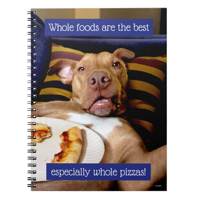 Carnet Chien Plein De Pizza (Devant)
