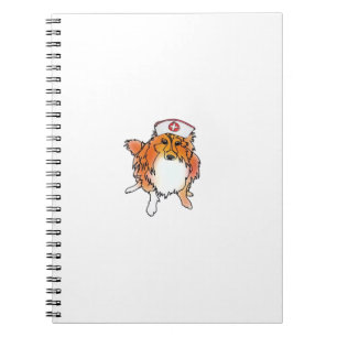Carnet Chien Sheltie en chapeau d'infirmière � animalsinh