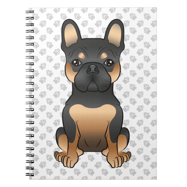 Carnet Chien-taureaux Français Noir Et Tan / Chien-Chiens (Devant)