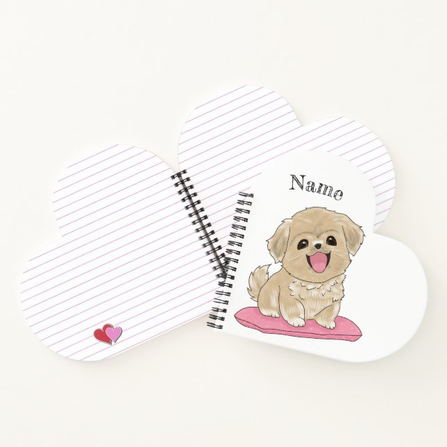 Carnet Chien Tibetan Spaniel avec nom (Intérieur)