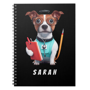 Carnet Chien travaillant comme infirmière, Chien portant